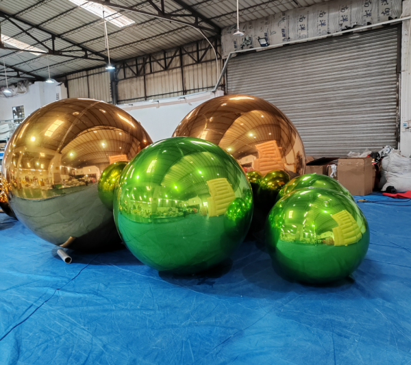 Green-Big Shiny Inflatable Ball