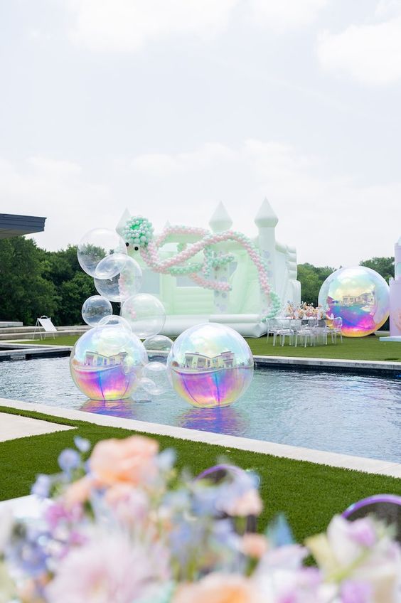 Rainbow-Big Shiny Inflatable Ball