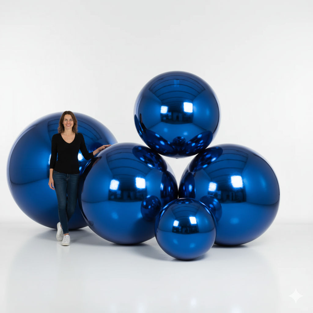 Bundle Sale: Blue Big Shiny Inflatable Ball