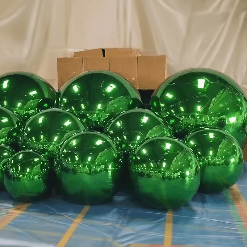 Bundle Sale: Dark Green Big Shiny Inflatable Ball