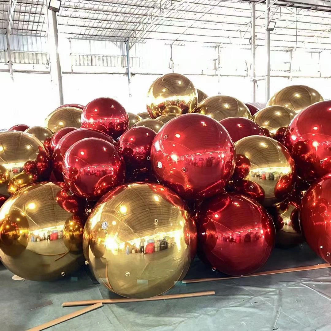 Red-Big Shiny Inflatable Ball