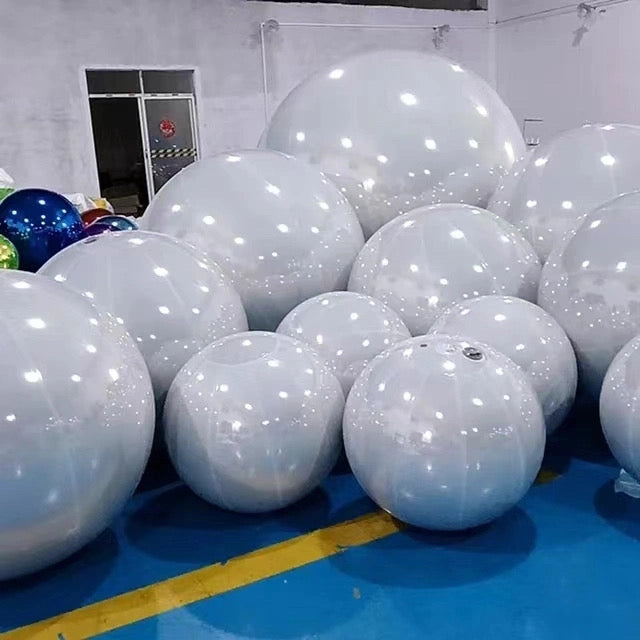 White-Big Shiny Inflatable Ball