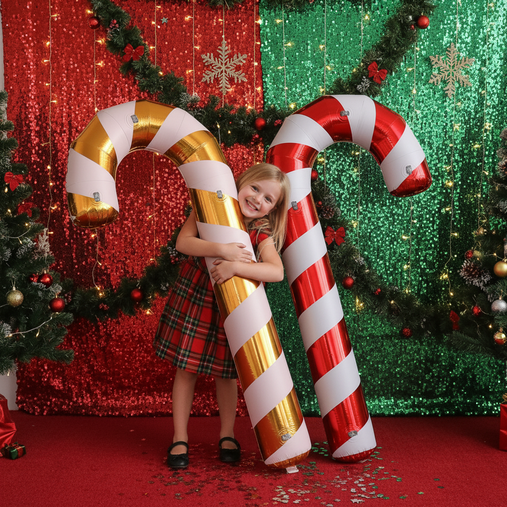 Big Shiny Inflatable Reusable Candy Canes