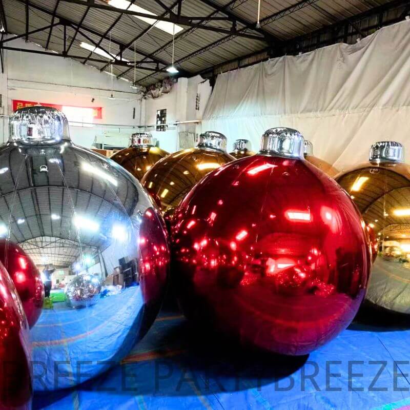 Green-Big Shiny Inflatable Ornaments For Christmas