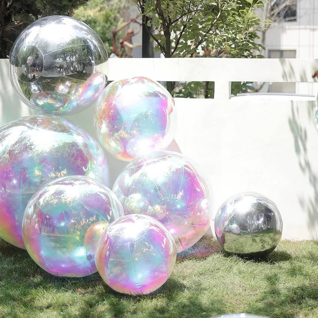Rainbow-Big Shiny Inflatable Ball