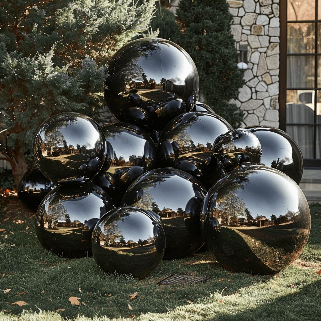 Black-Big Shiny Inflatable Ball