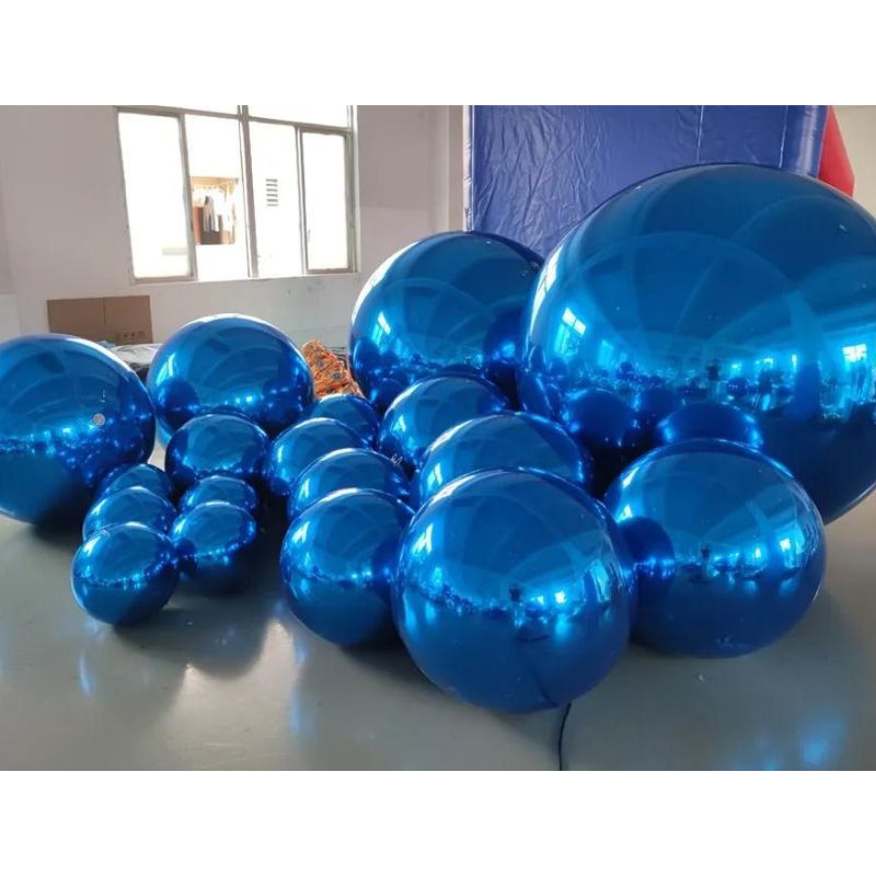 Blue-Big Shiny Inflatable Ball