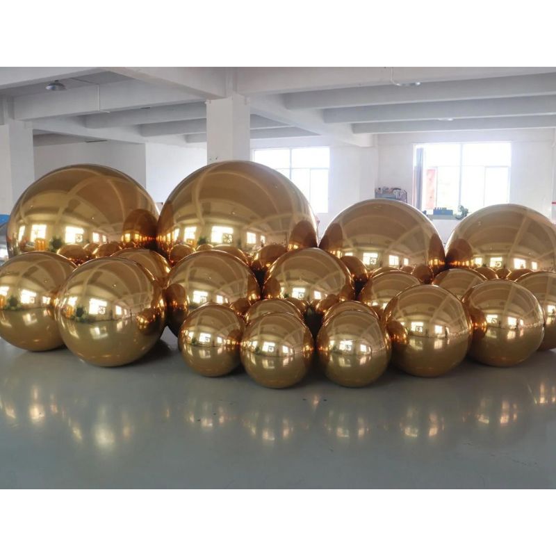 Gold-Big Shiny Inflatable Ball