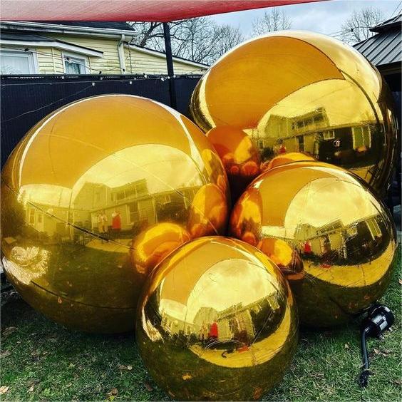 Gold-Big Shiny Inflatable Ball