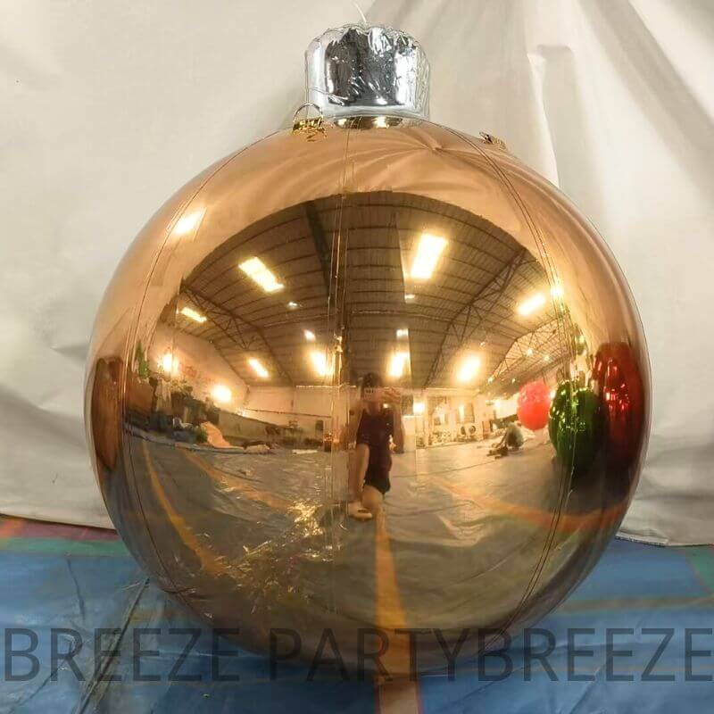 Gold-Big Shiny Inflatable Ornaments For Christmas