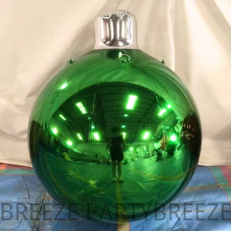 Green-Big Shiny Inflatable Ornaments For Christmas