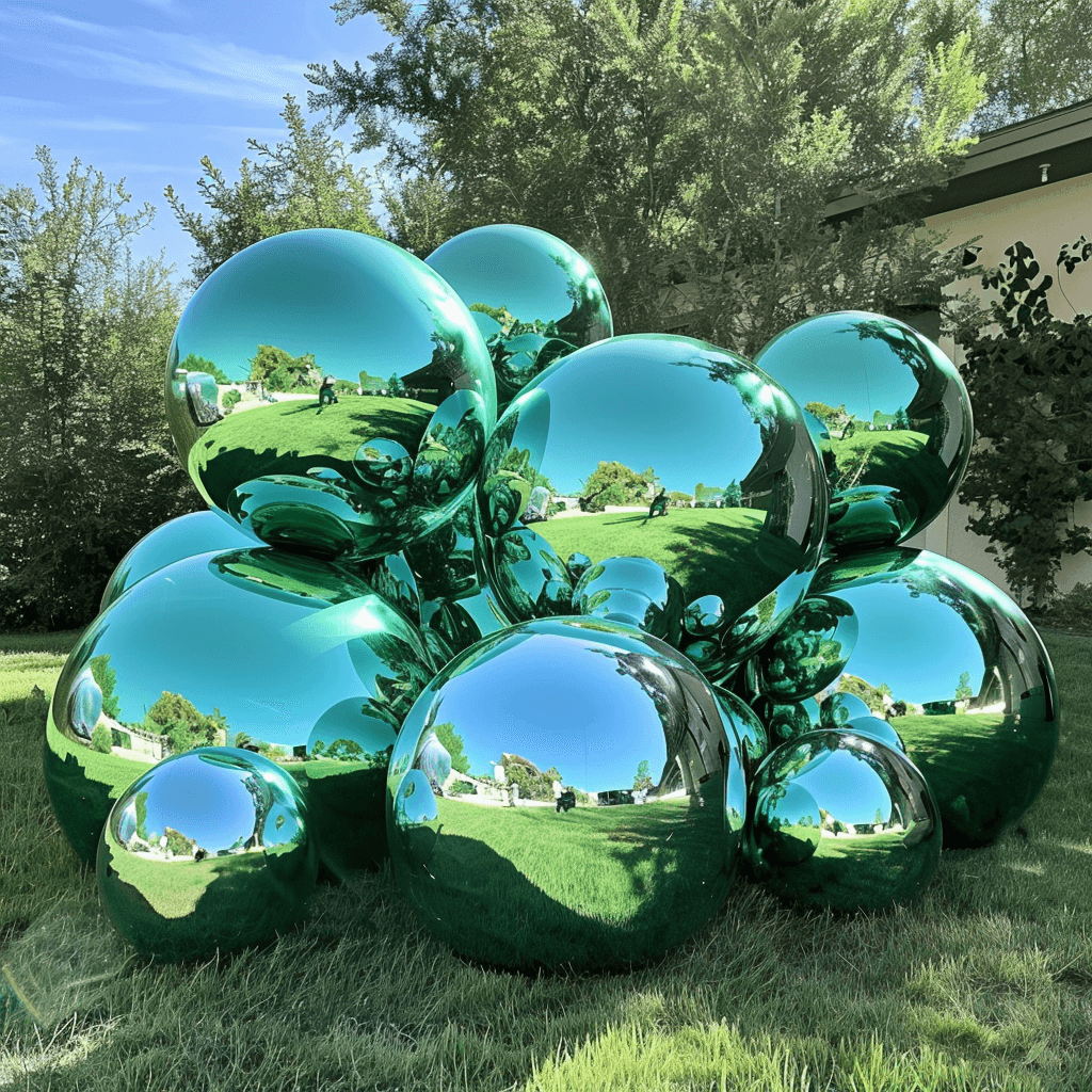 Green-Big Shiny Inflatable Ball