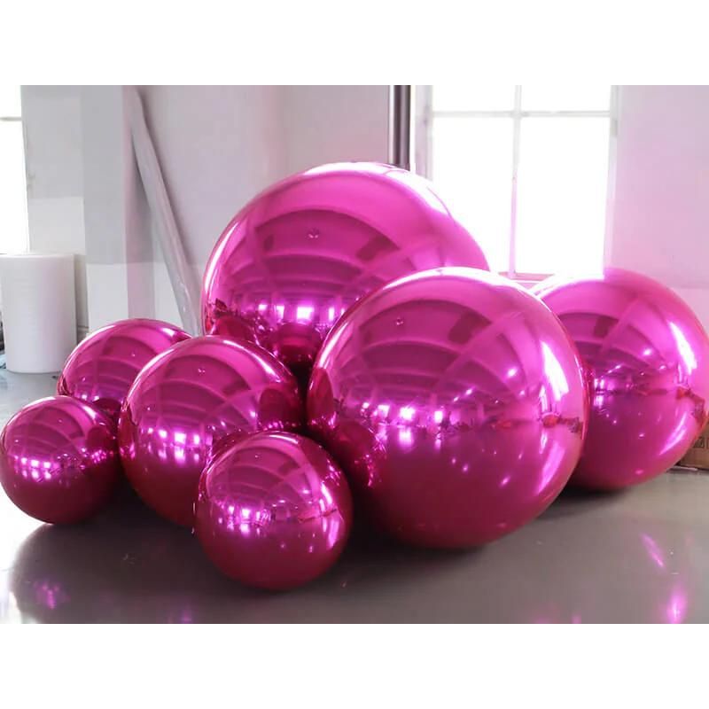 Pink-Big Shiny Inflatable Ball