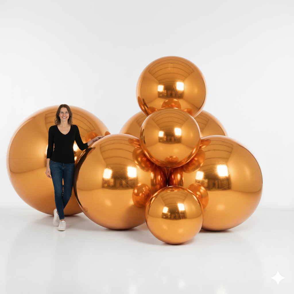 Bundle Sale: Orange Big Shiny Inflatable Ball