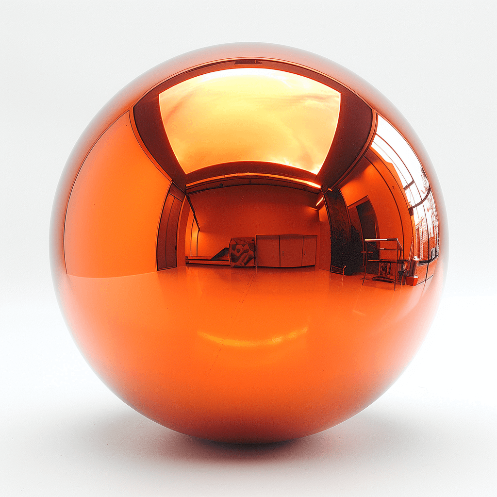 Orange-Big Shiny Inflatable Ball