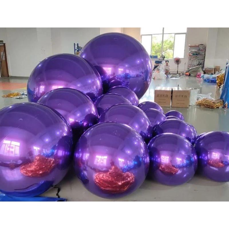 Purple-Big Shiny Inflatable Ball