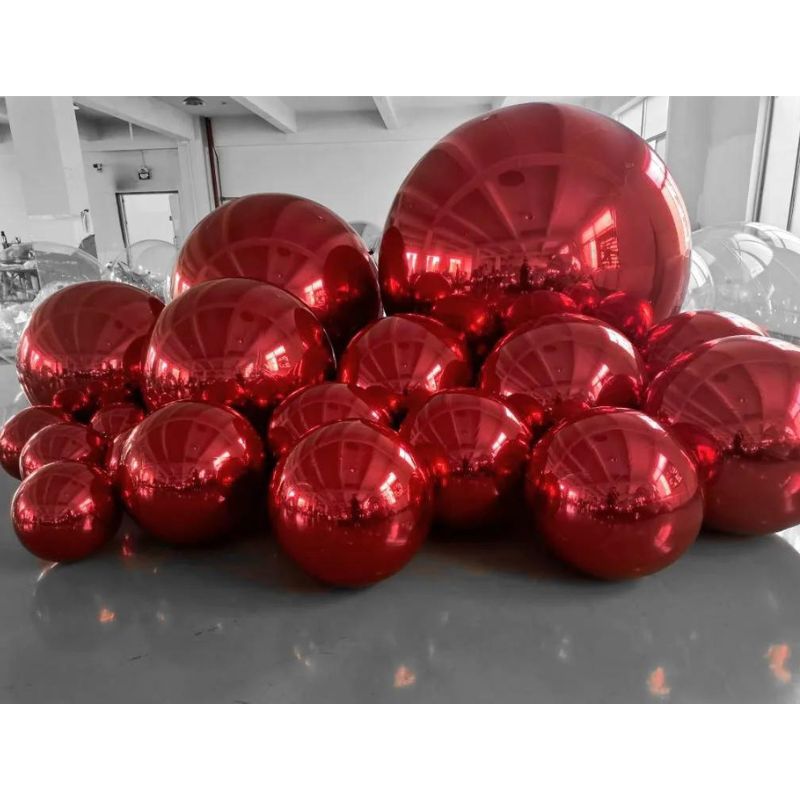 Red-Big Shiny Inflatable Ball