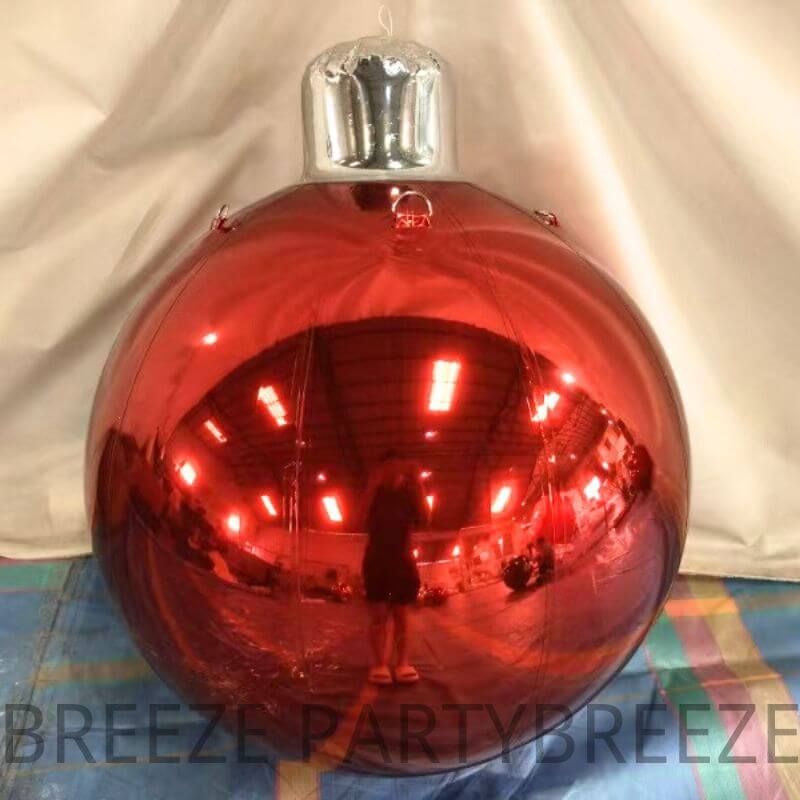 Red-Big Shiny Inflatable Ornaments For Christmas