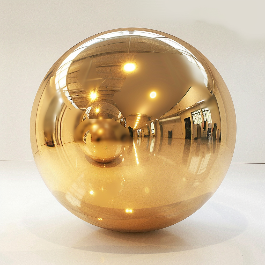 Gold-Big Shiny Inflatable Ball