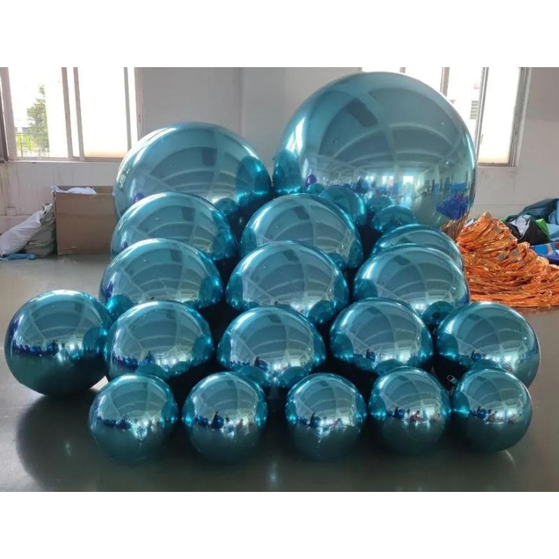 Teal-Big Shiny Inflatable Ball