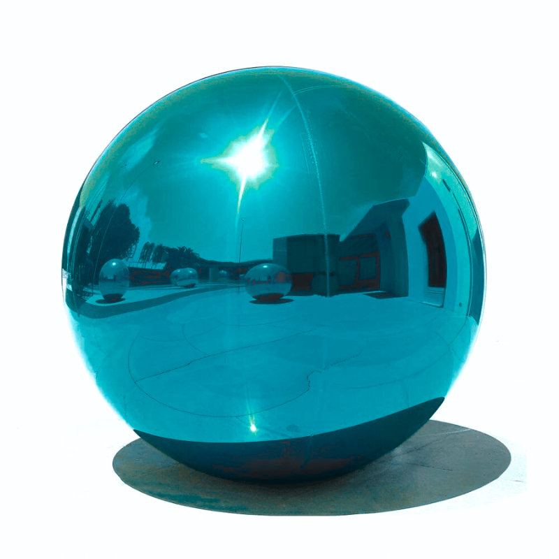 Teal-Big Shiny Inflatable Ball