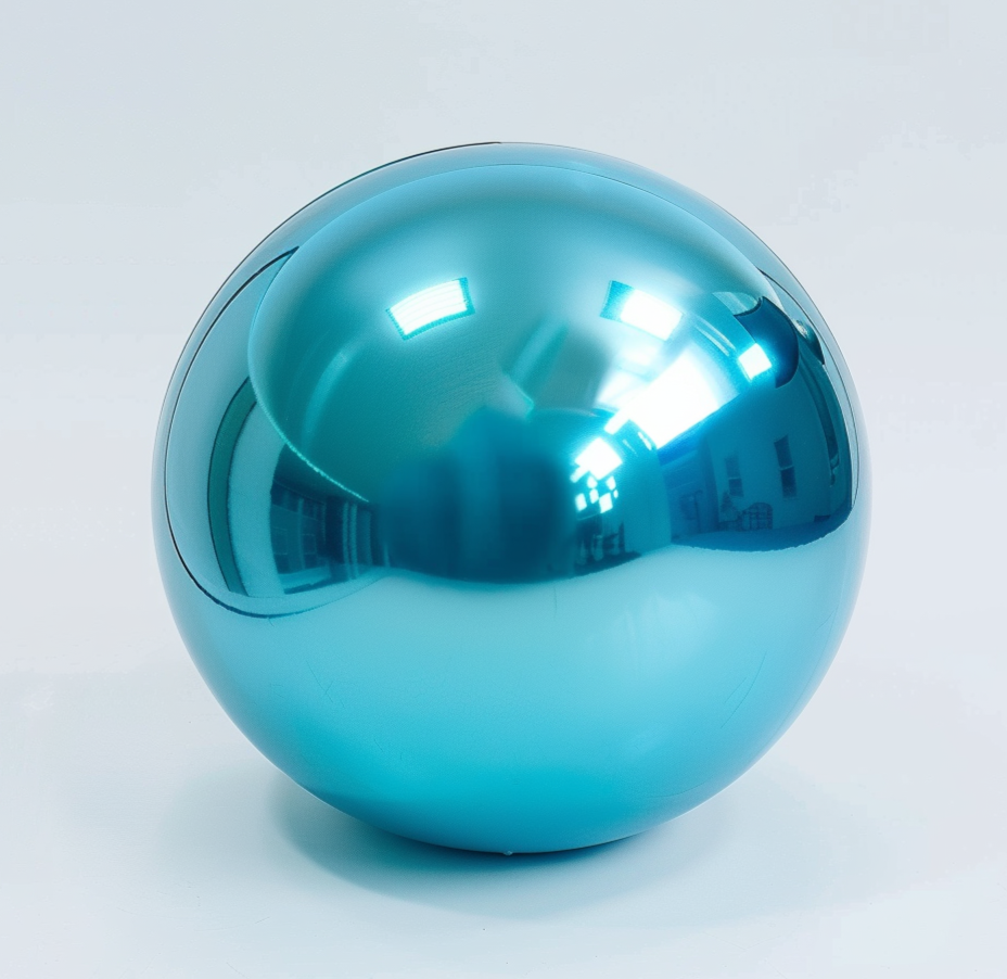 Teal-Big Shiny Inflatable Ball