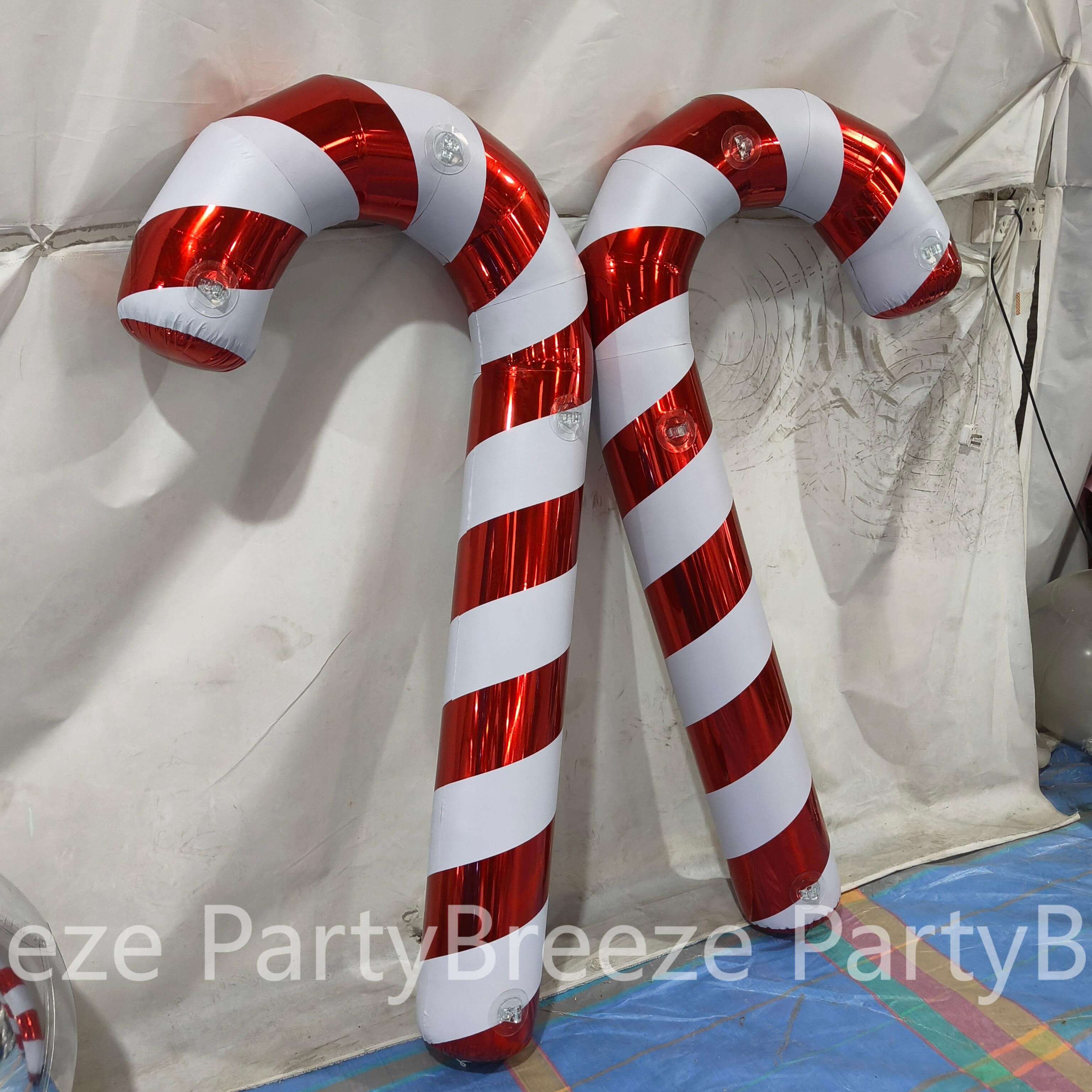 Big Shiny Inflatable Reusable Candy Canes