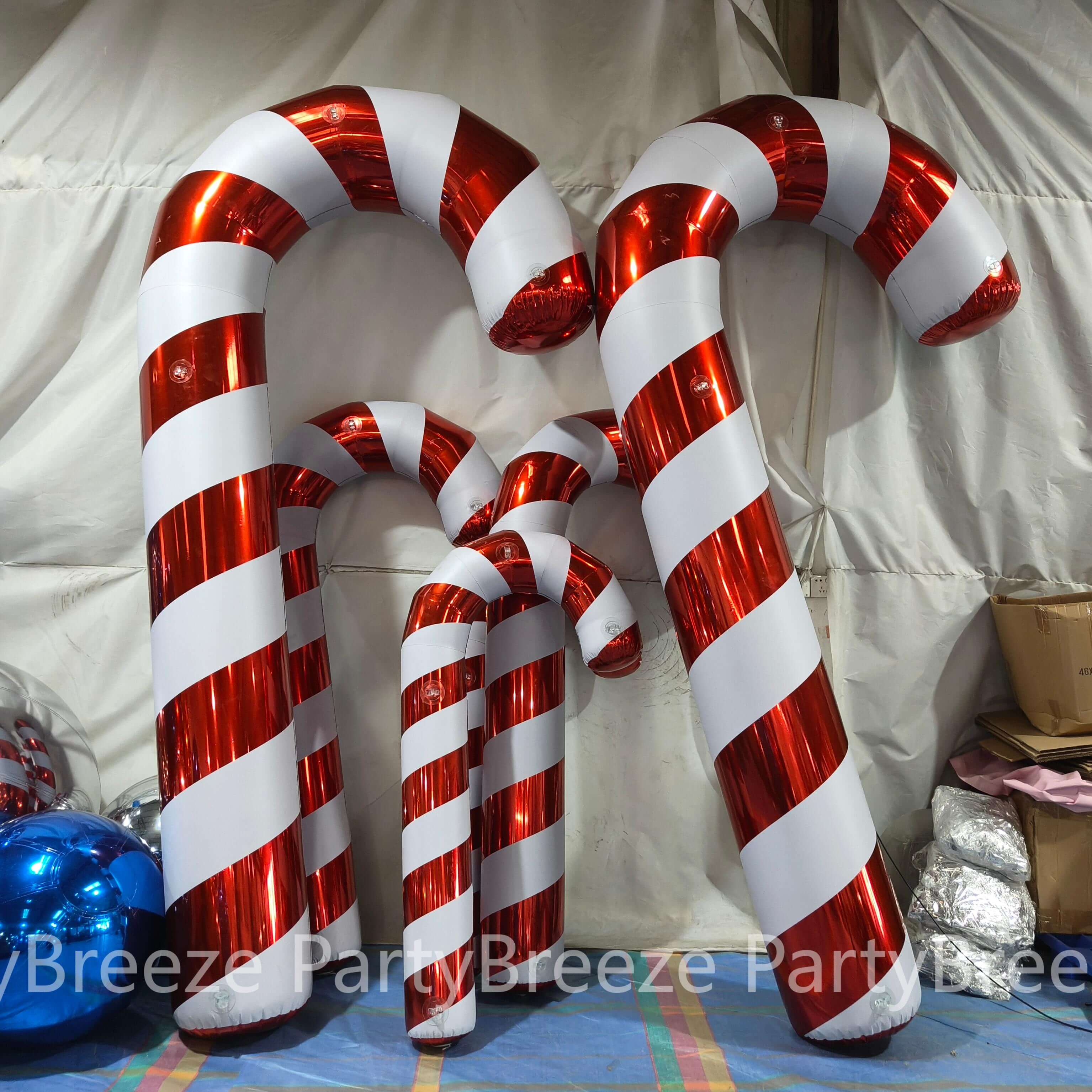 Big Shiny Inflatable Reusable Candy Canes